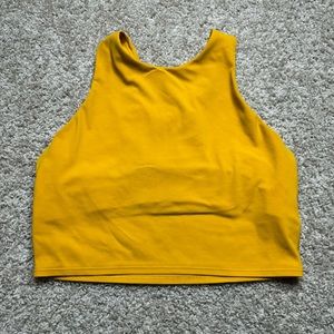 Athleta Yellow Cropped Tank Top